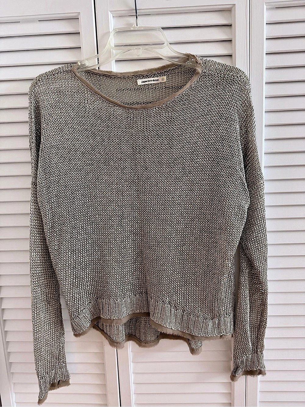 Paper Denim & Cloth Metallic Knit Sweater